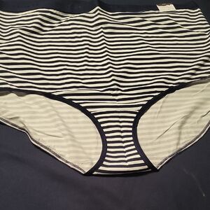 Cacique Blue and Cream Striped Panty